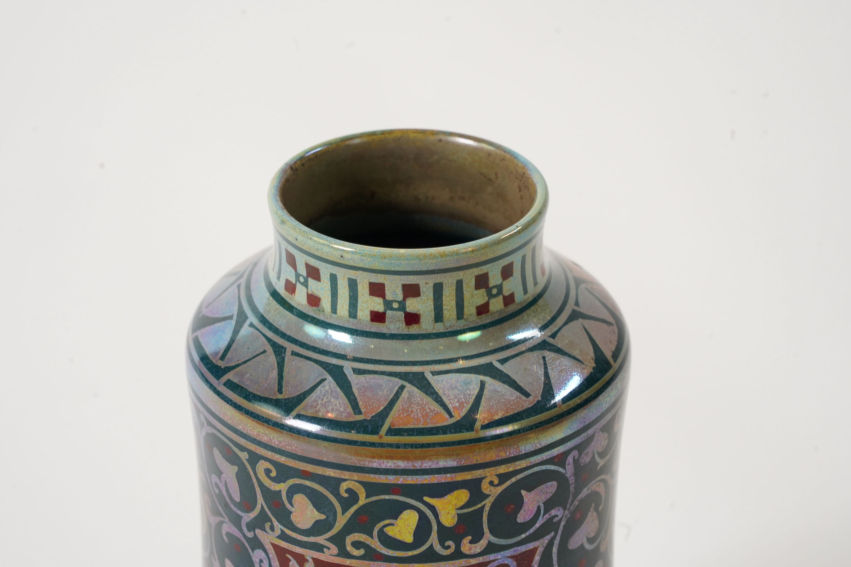 William S. Mycock (1872-1959) for Pilkington's Royal Lancastrian: A lustre Albarello